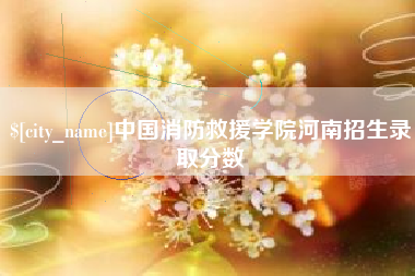 大兴安岭中国消防救援学院河南招生录取分数