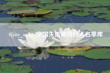 大兴安岭全国失信被执行人名单库