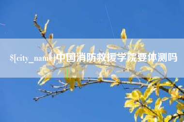大兴安岭中国消防救援学院要体测吗