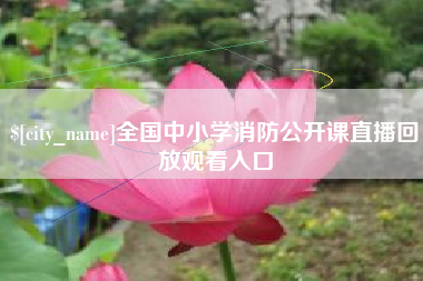 大兴安岭全国中小学消防公开课直播回放观看入口