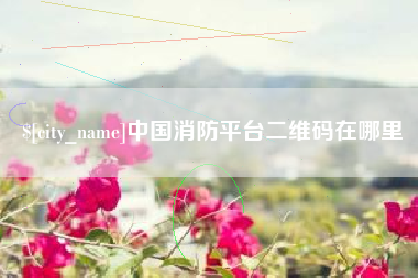大兴安岭中国消防平台二维码在哪里