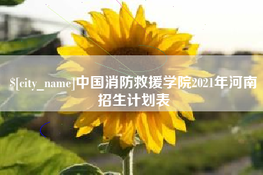 大兴安岭中国消防救援学院2021年河南招生计划表