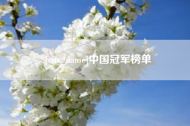 大兴安岭中国冠军榜单