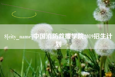 大兴安岭中国消防救援学院2019招生计划