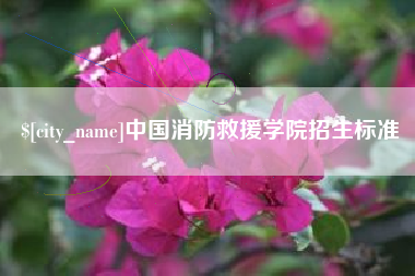 大兴安岭中国消防救援学院招生标准